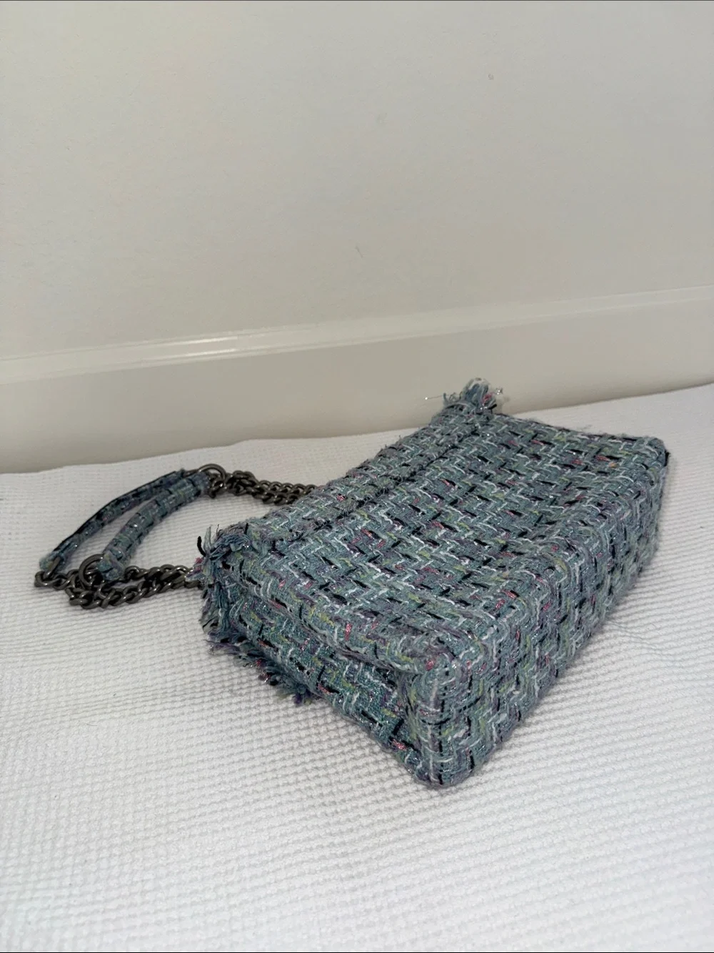 Kurt Geiger London Brixton Tweed Lock Shoulder Bag